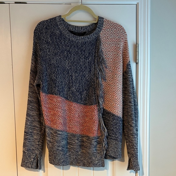 BCBGMaxAzria Sweaters - BCBGMaxAzria Knit Fringe Sweater